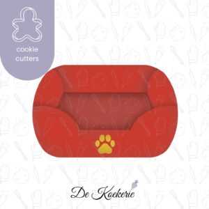 Product afbeelding van een uitsteker in de vorm van een honden- of kattenmand.