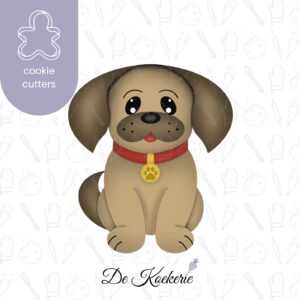 Product afbeelding van een uitsteker in de vorm van een hond met halsband.