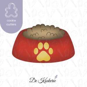 Productfoto van een voerbak koekvormpje voor honden of katten.