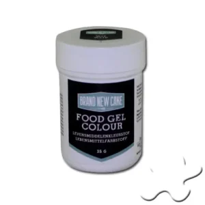 Brand New Cake Kleurstof Gel Wit 35 gram. Om botercrème, suikerpasta en royal icing te kleuren.