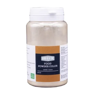 Brand New Cake Eetbaar Kleurpoeder Goud 25 gram. Voor het kleuren en schilderen van chocolade, koekjes en taarten.
