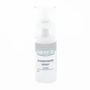 Brand New Cake Eetbare Kleurpoeder Spray Zilver 10 gram. Voor het decoreren van koekjes, cupcakes en taarten.